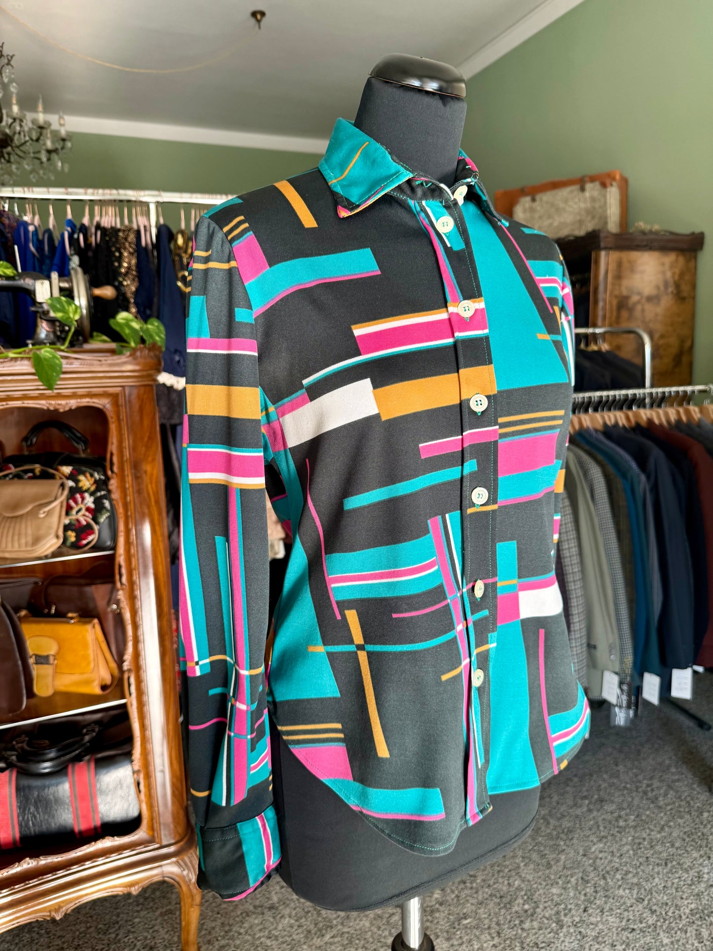 Camicia grafica multicolor anni ‘70 - TG. 42