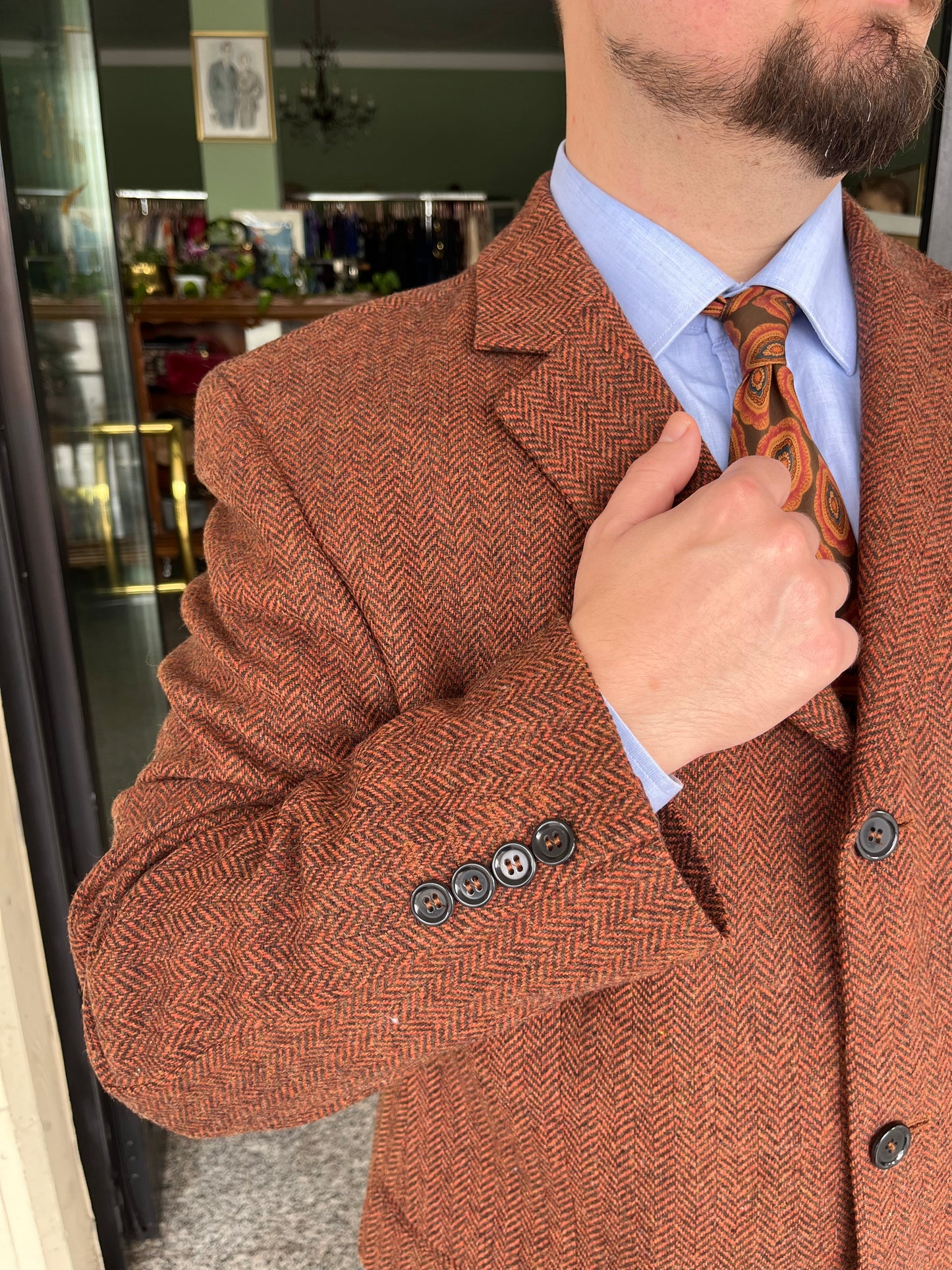 Giacca anni ‘80 tweed tg. 56