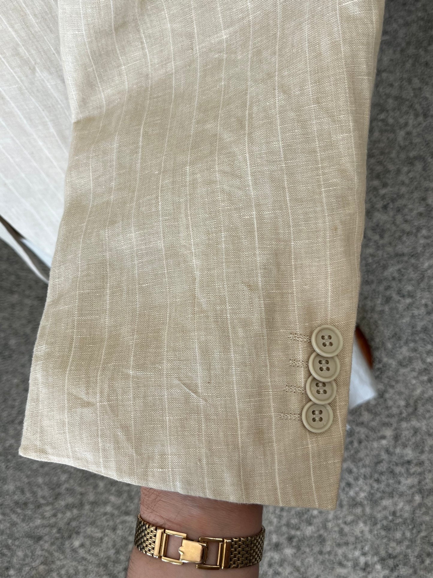 Completo in lino anni '90 tg. 58 extra lunga