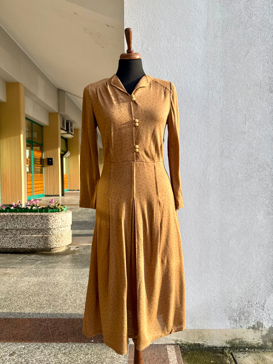 Abito anni ‘70 color miele - TG. 40/42