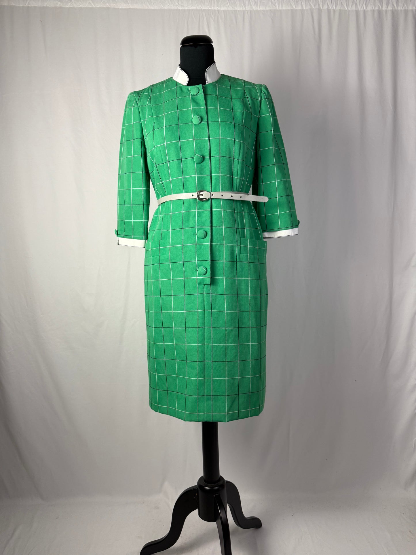 Abito in fresco lana con fantasia a quadri - TG. 42 circa