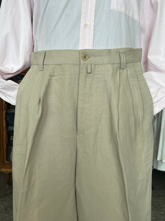 Calzoni Versace in lino/viscosa tg. 46