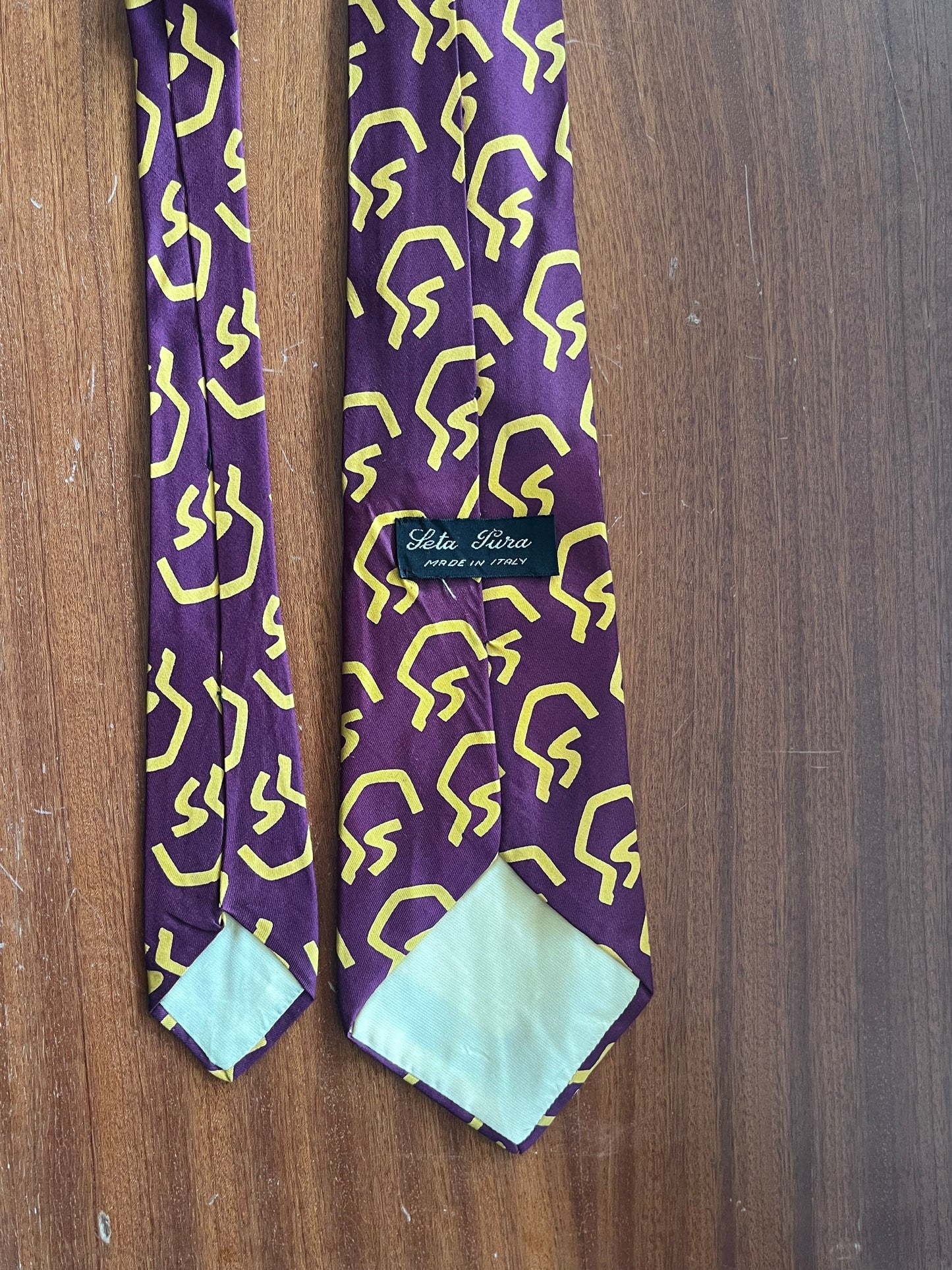 Cravatta swing anni ‘70 borgogna