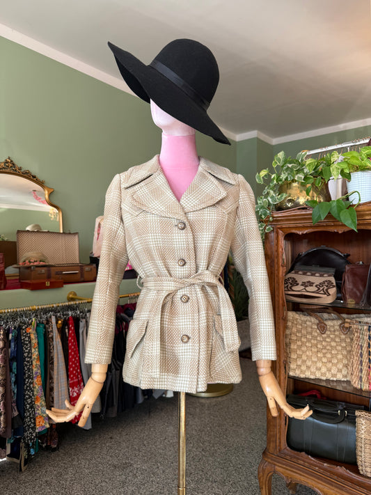 Cappottino sartoriale anni ‘70 in tweed - TG. 38