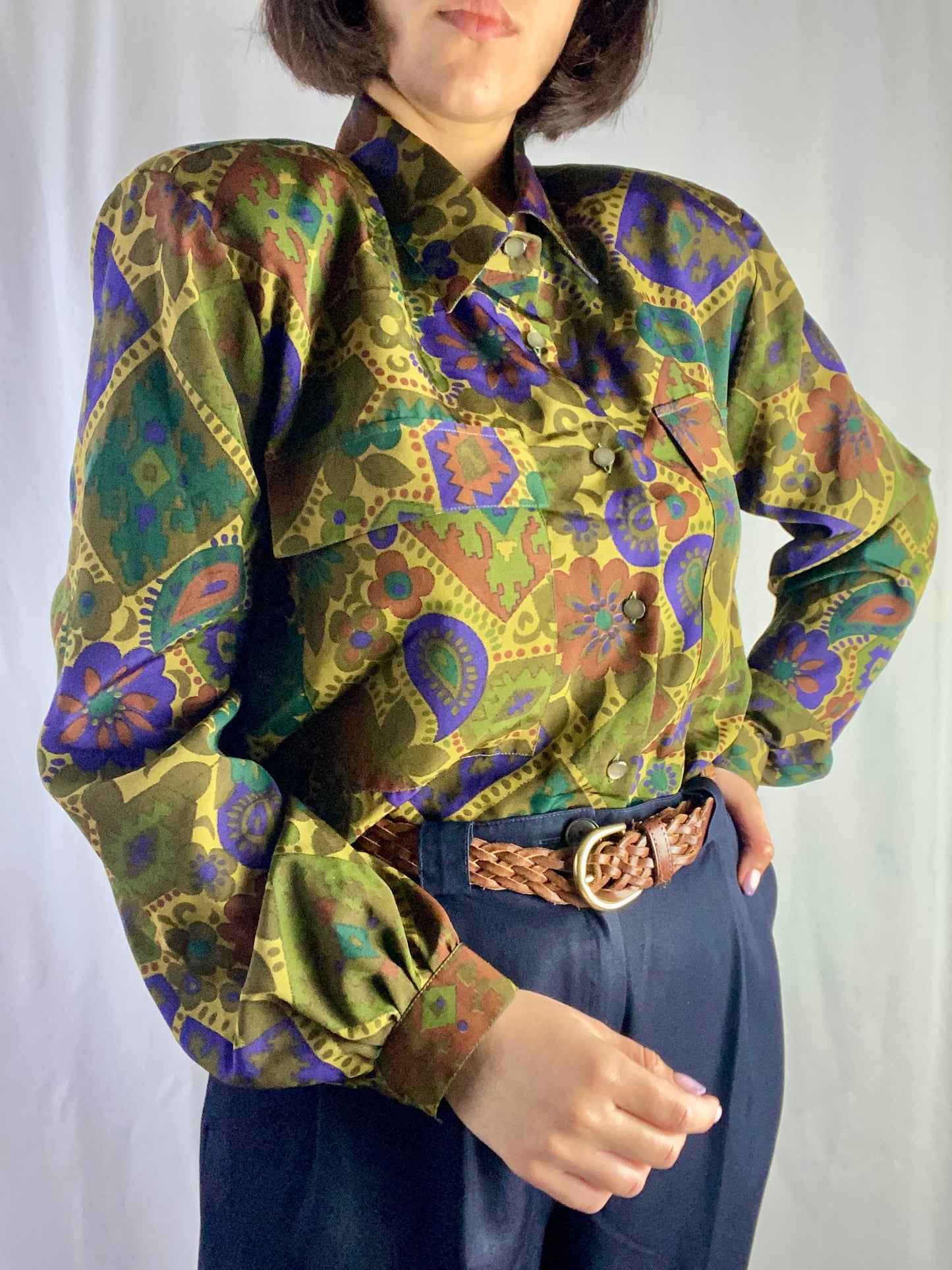 Camicia con stampa astratta - TG. 46
