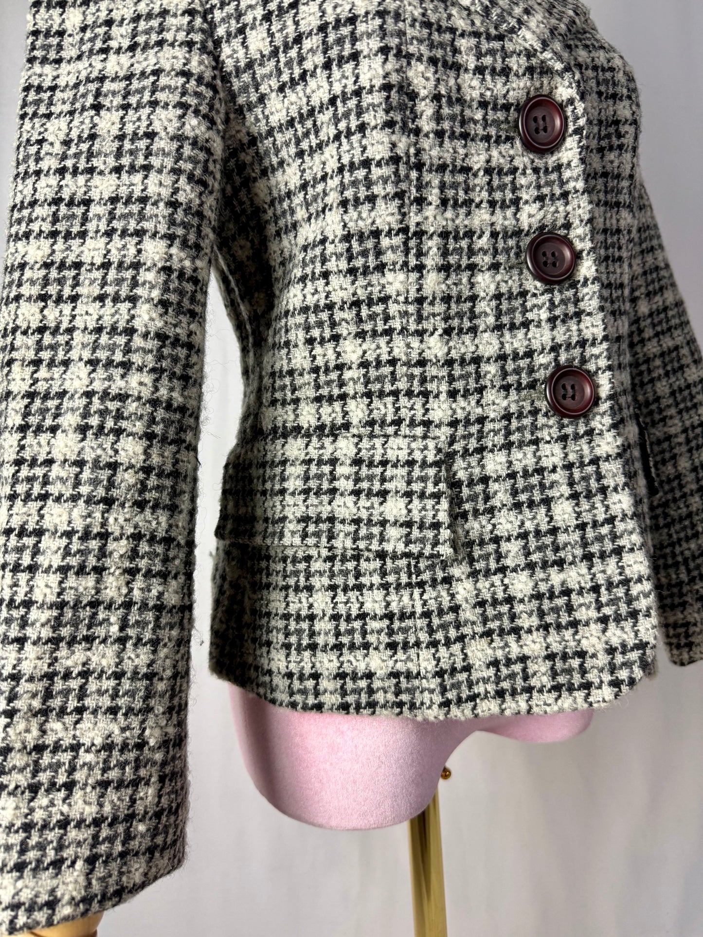 Giacca pied de poule bianco e nero - TG. 38