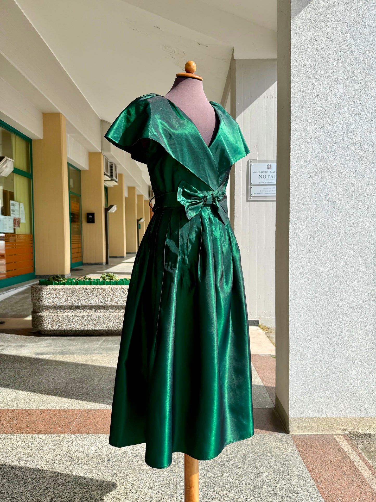 Abito anni ‘80 verde smeraldo - TG. 40