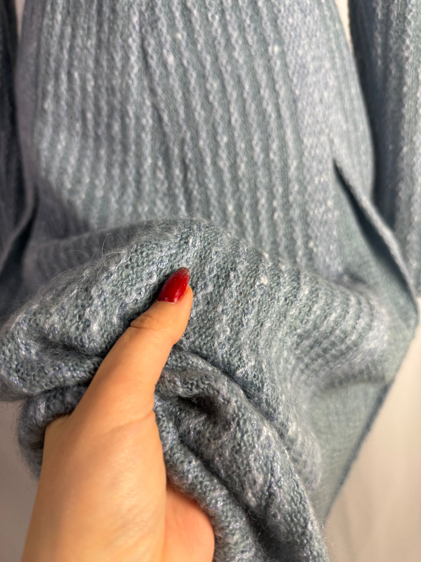 Completo in lana mohair azzurro - TG. 40