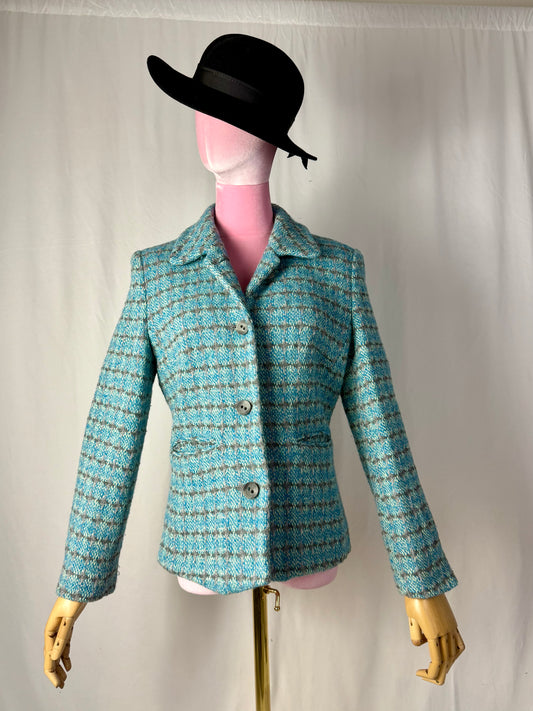 Giacca turchese in tweed - TG. 42