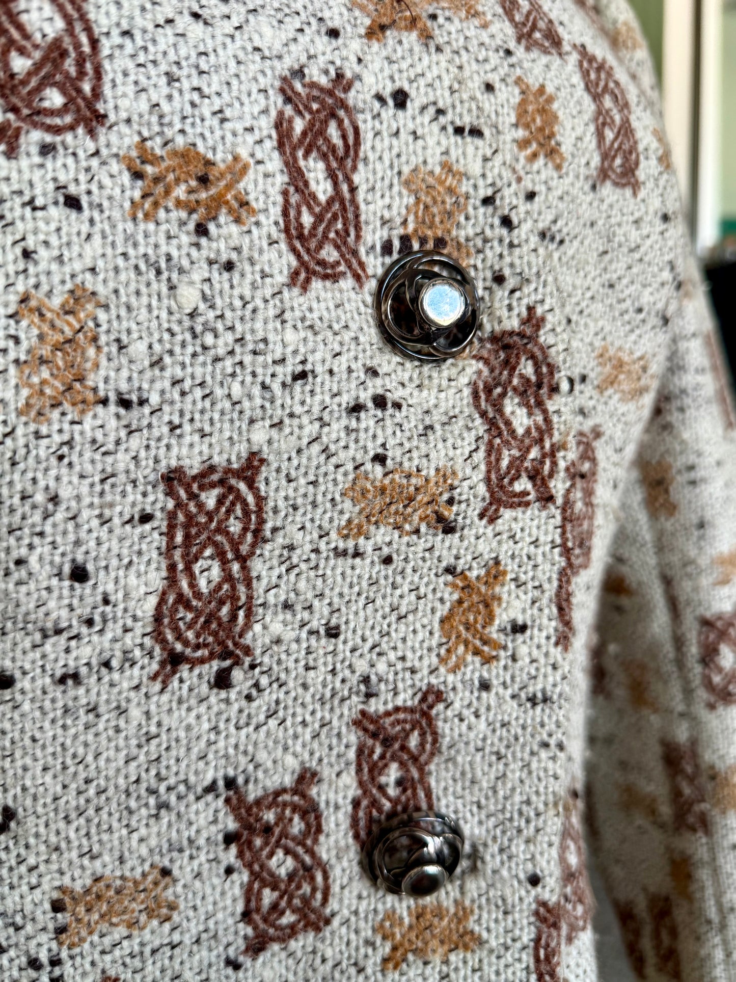 Cappotto anni ‘60 con fantasia geometrica - TG. 40/42