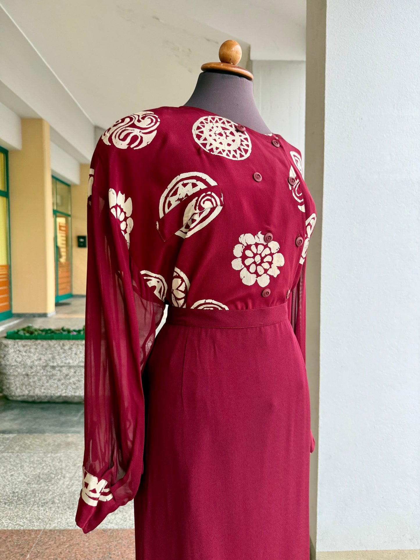 Tailleur in seta color Borgogna - TG. 46/48
