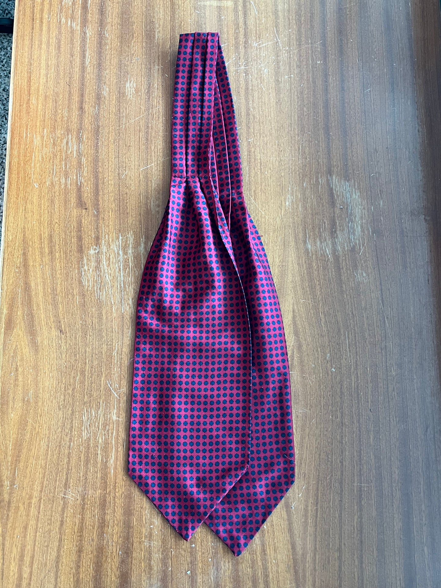 Ascot misto seta micro-fantasia