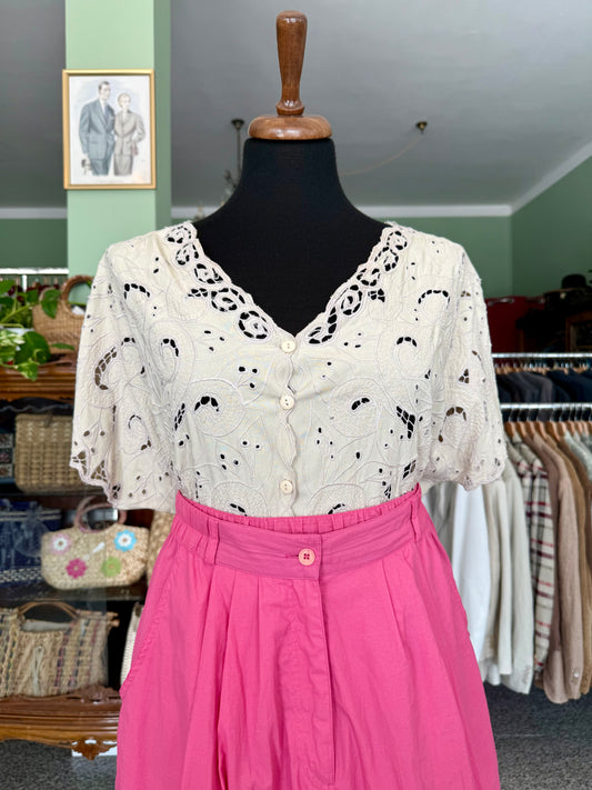 Blusa in cotone traforato - TG. 50/52