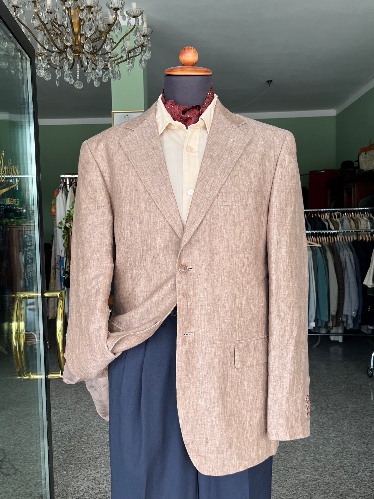 Giacca anni ‘90 lino beige tg. 50