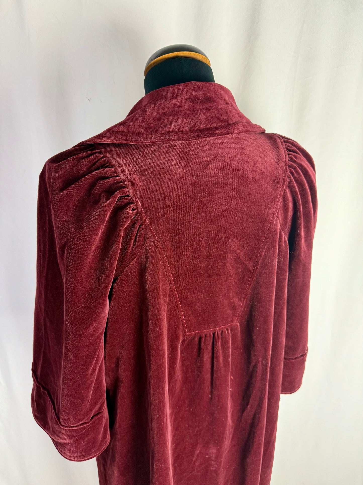 Abito anni ‘70 in velluto borgogna - TG. 40