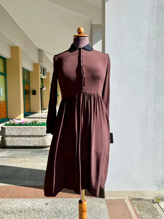 Abito in seta marrone - TG. 38/40