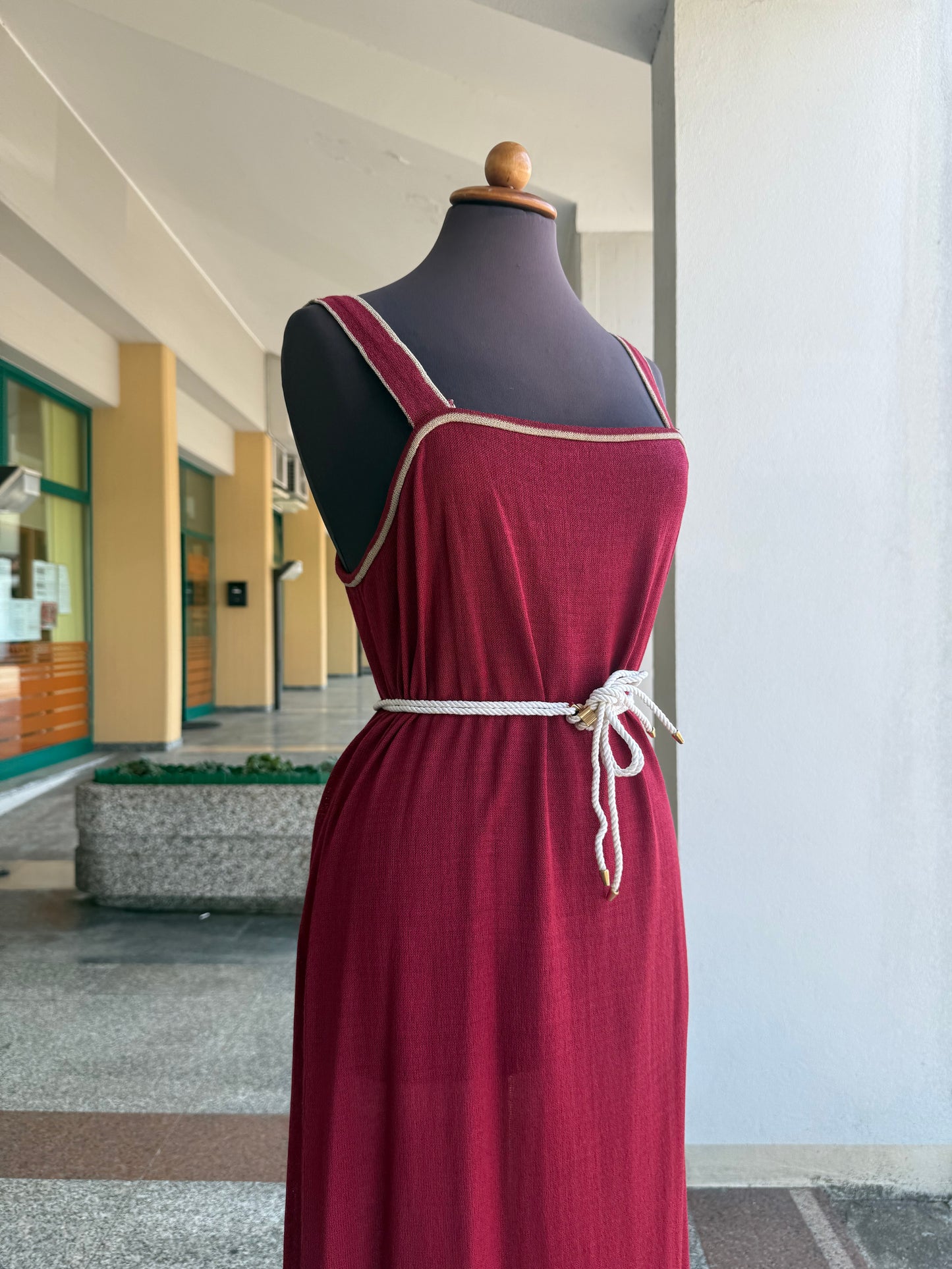 Completo in maglia borgogna - TG. 46/48