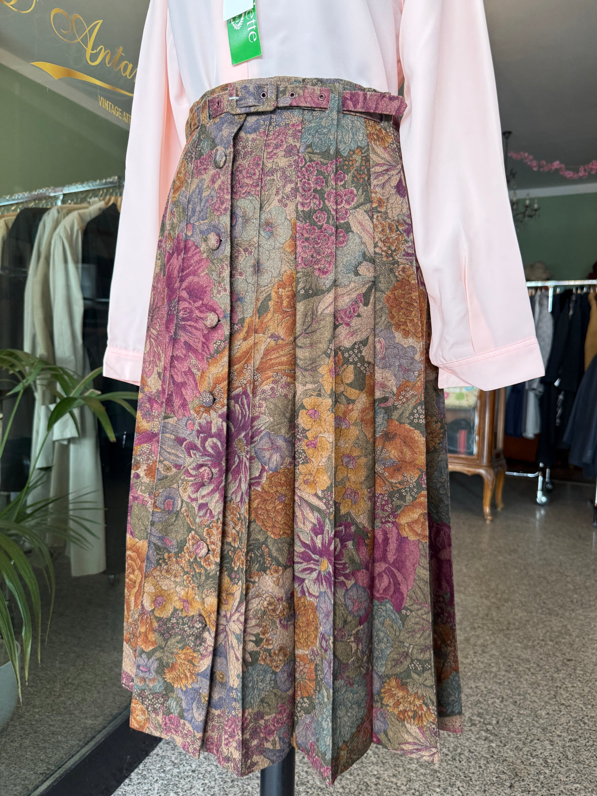 Gonna sartoriale stampa floreale - TG. 46-50