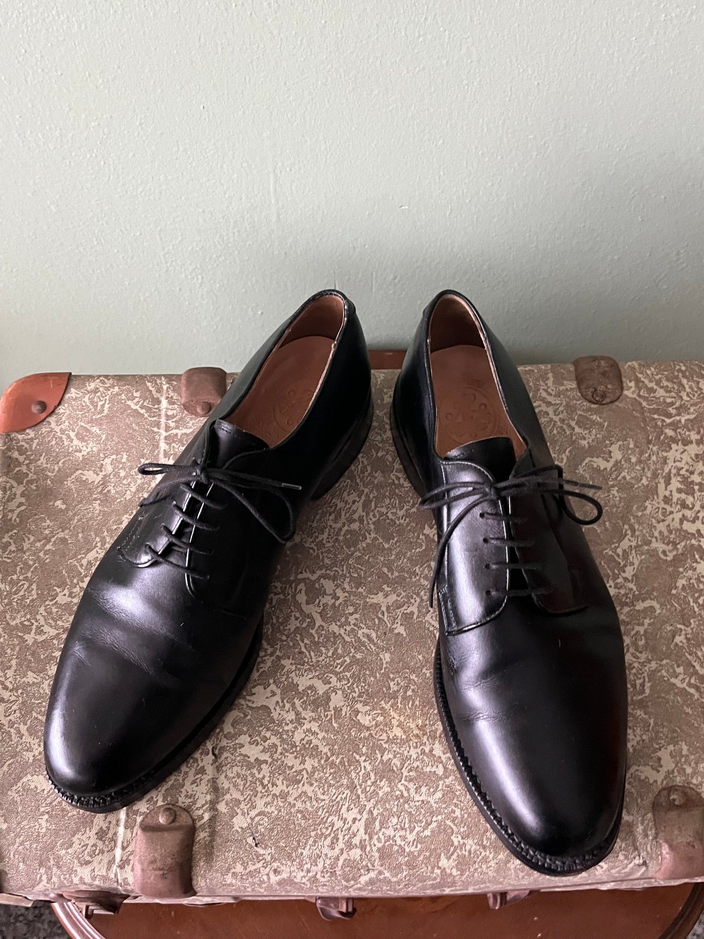 Scarpe derby pelle nera tg. 42-43.