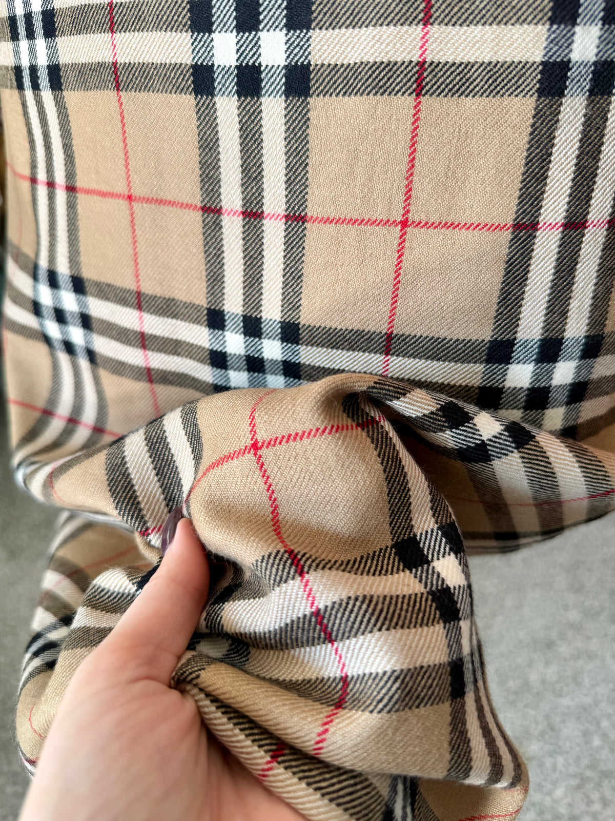 Gonna sartoriale tessuto tipo Burberry - TG. 44