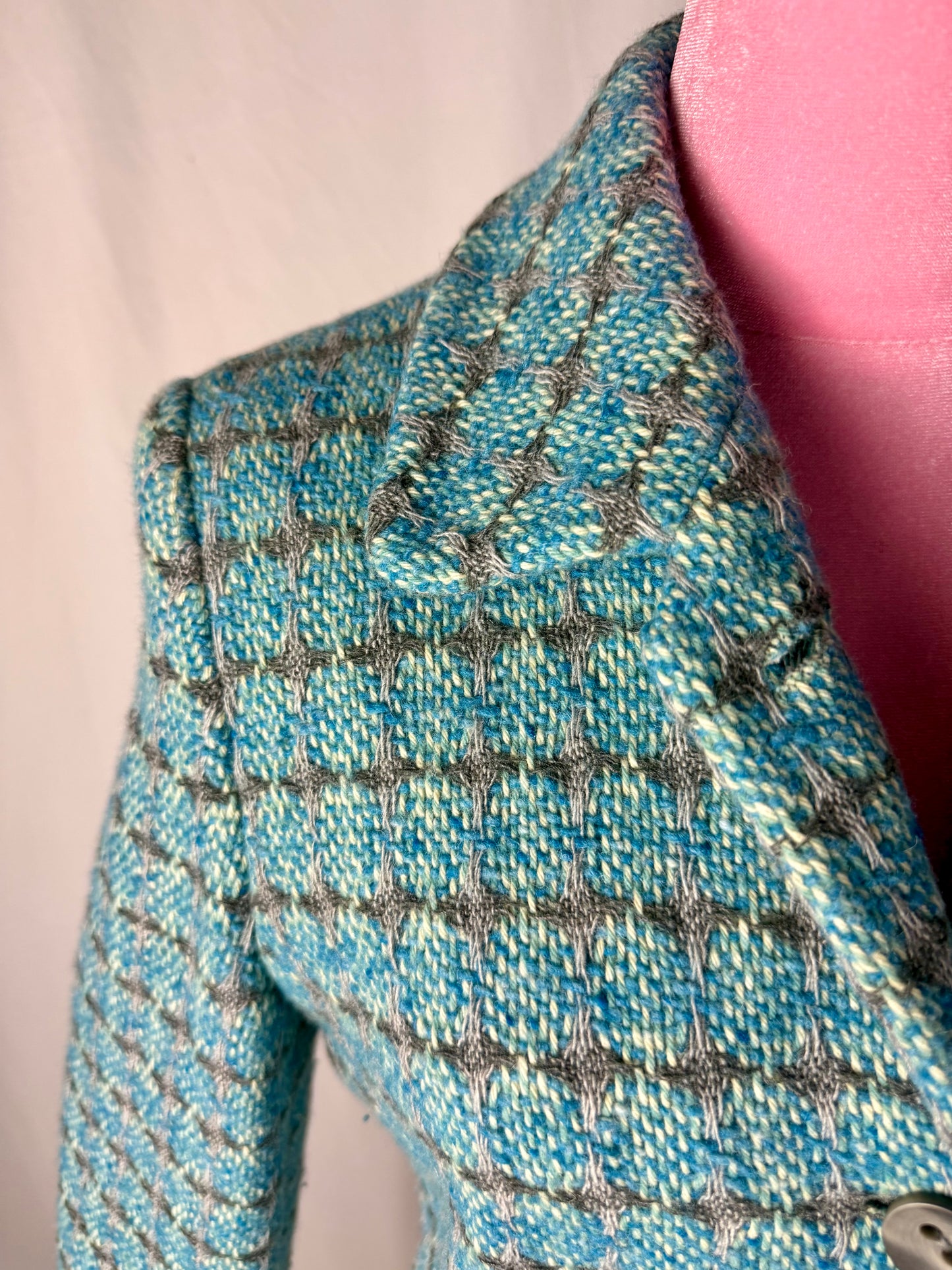 Giacca turchese in tweed - TG. 42