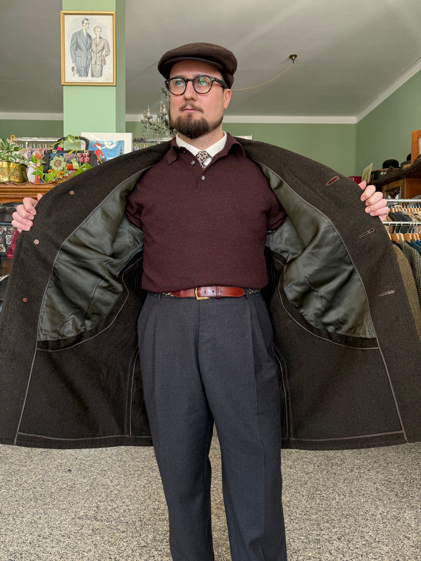 Cappotto Loden anni '70 tg. 54-56