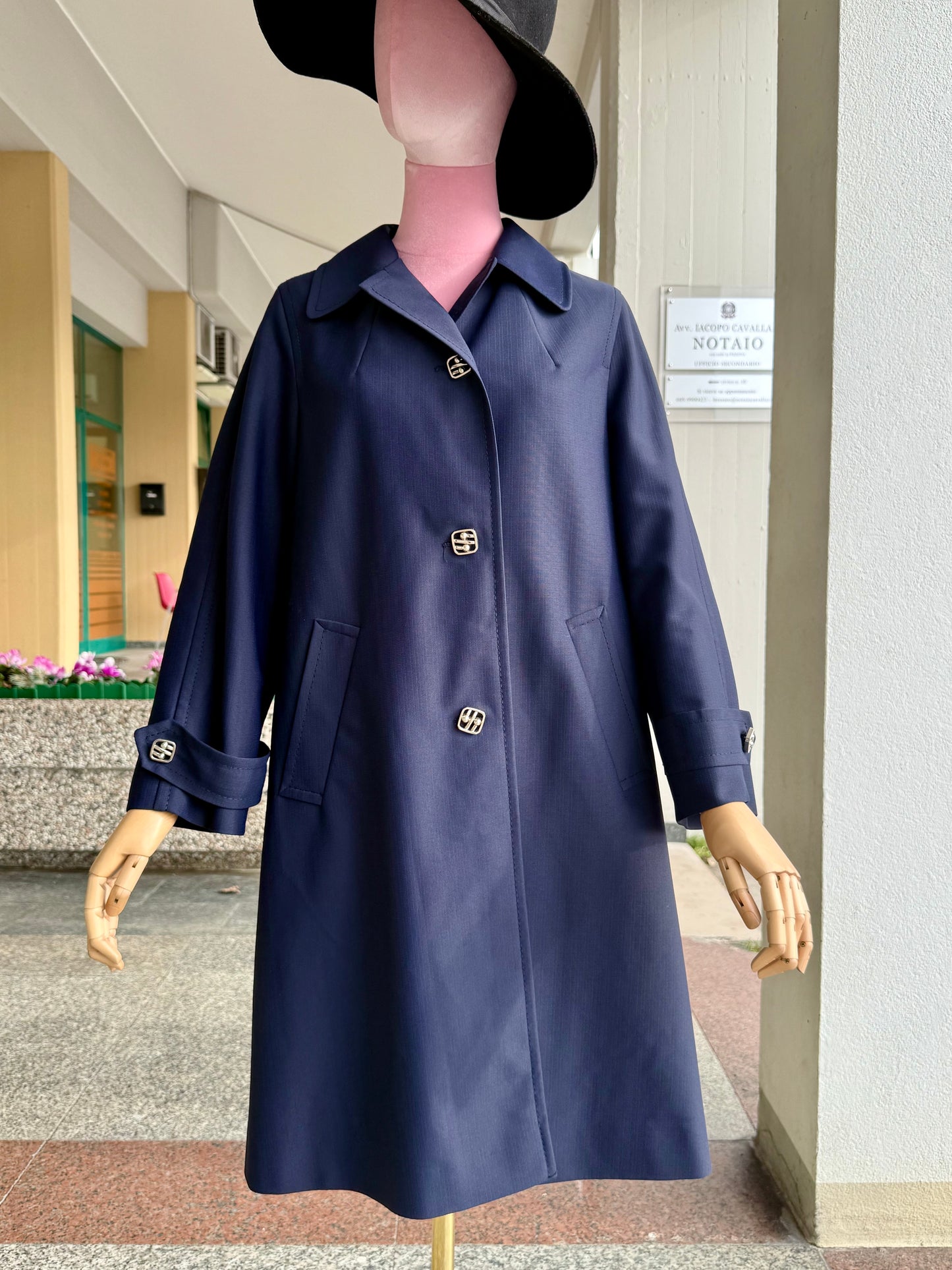 Spolverino anni ‘70 blu navy - TG.