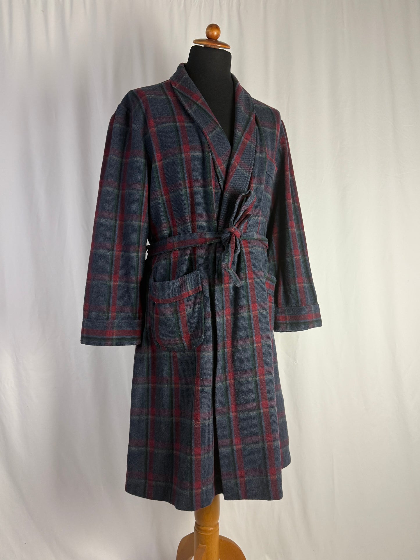 Vestaglia scozzese blu/ bordeaux - TG. XL