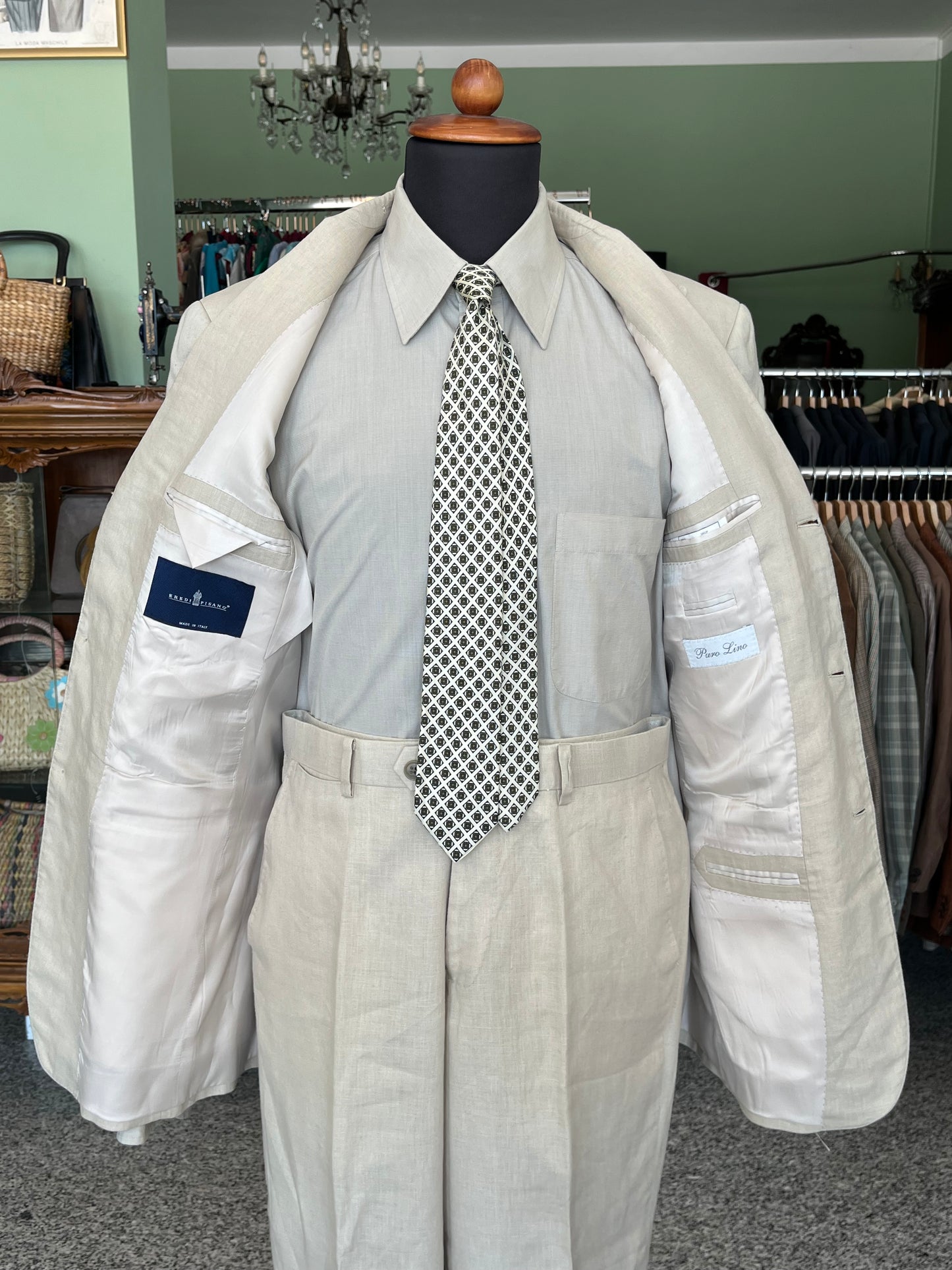 Completo in lino tg. 48