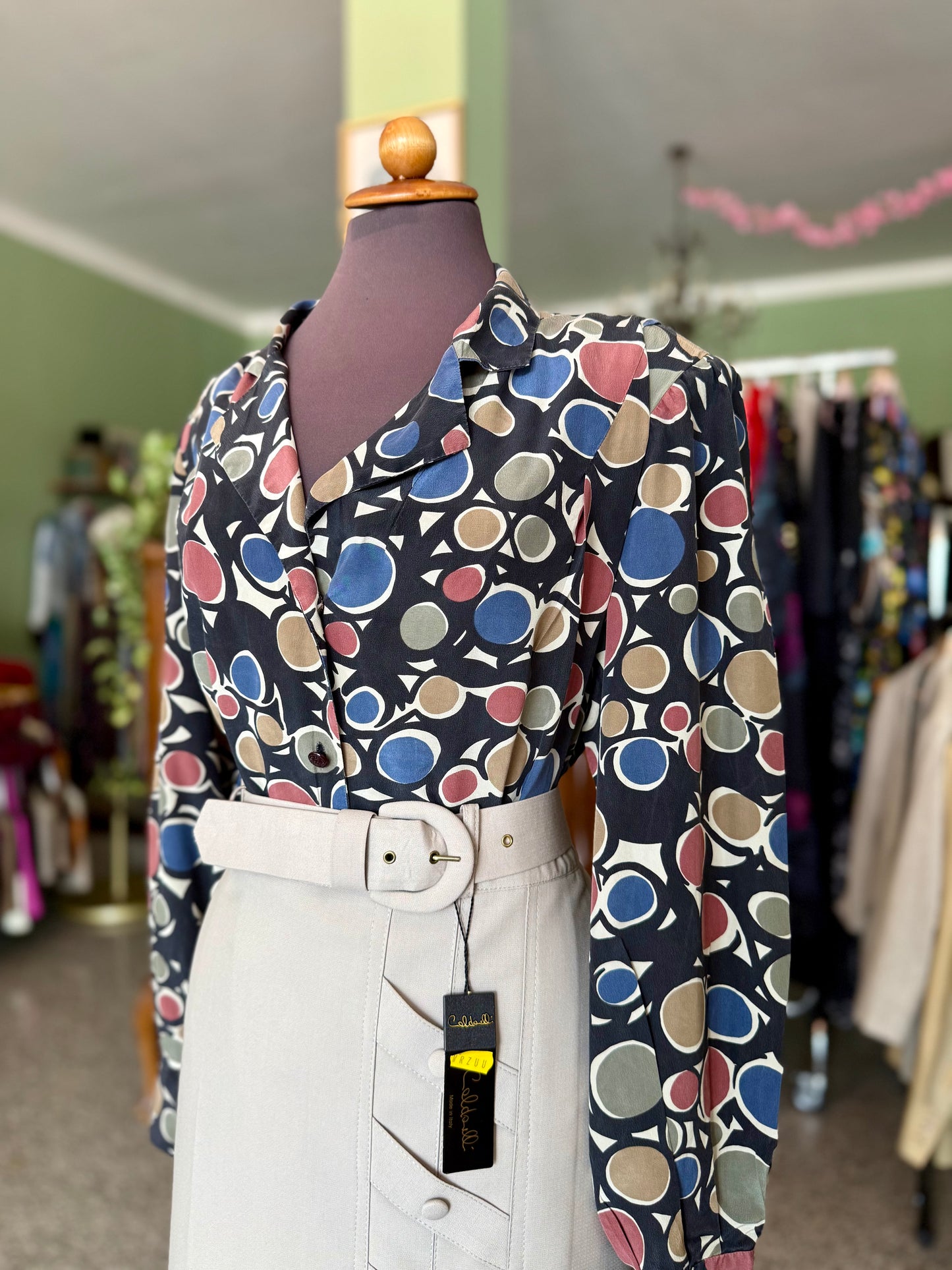 Camicia anni ‘80 in pura seta - TG. 50/52