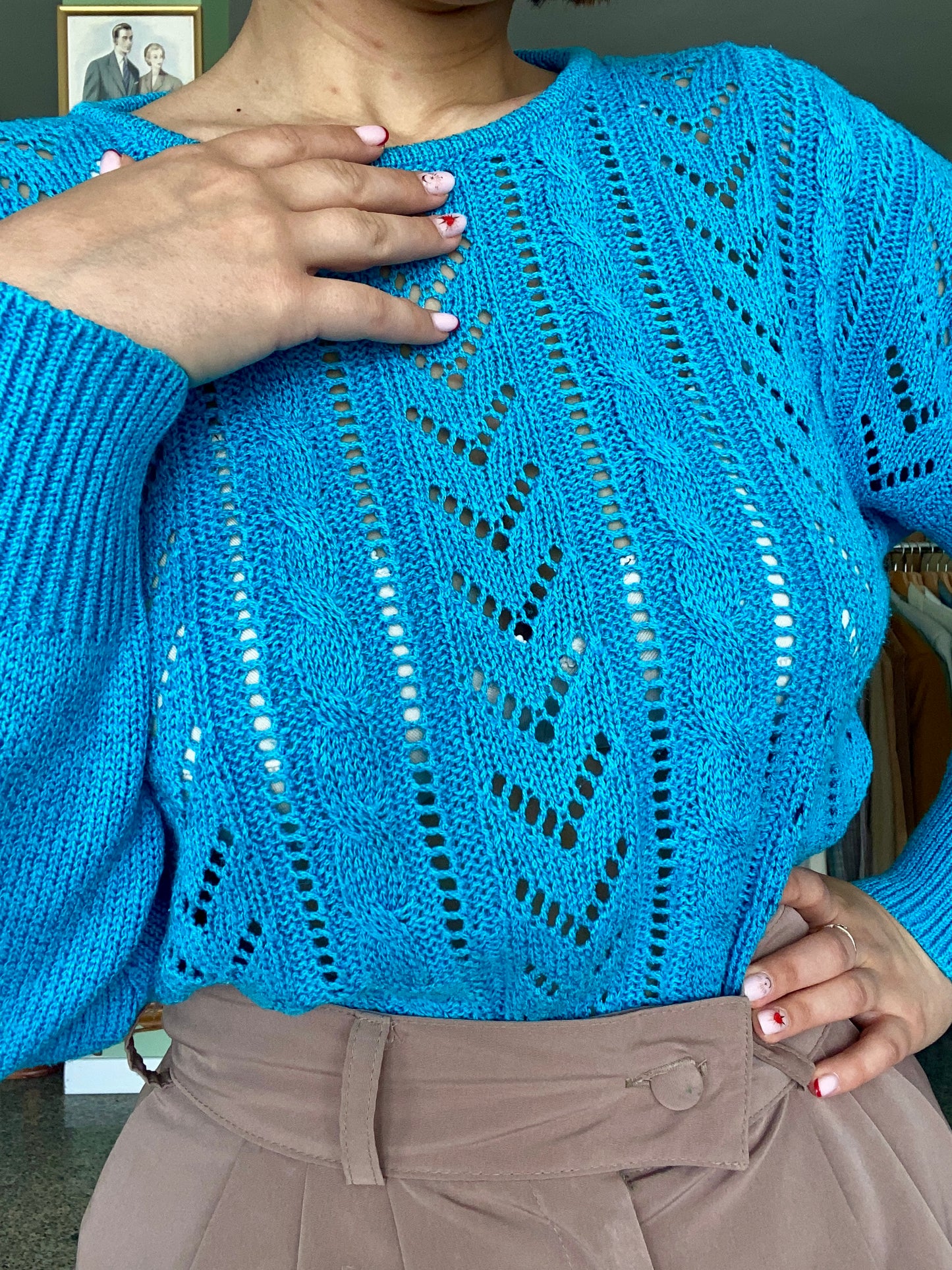 Blusa vintage traforata Mapier – Anni ’70 - TG. 42/44/46 circa