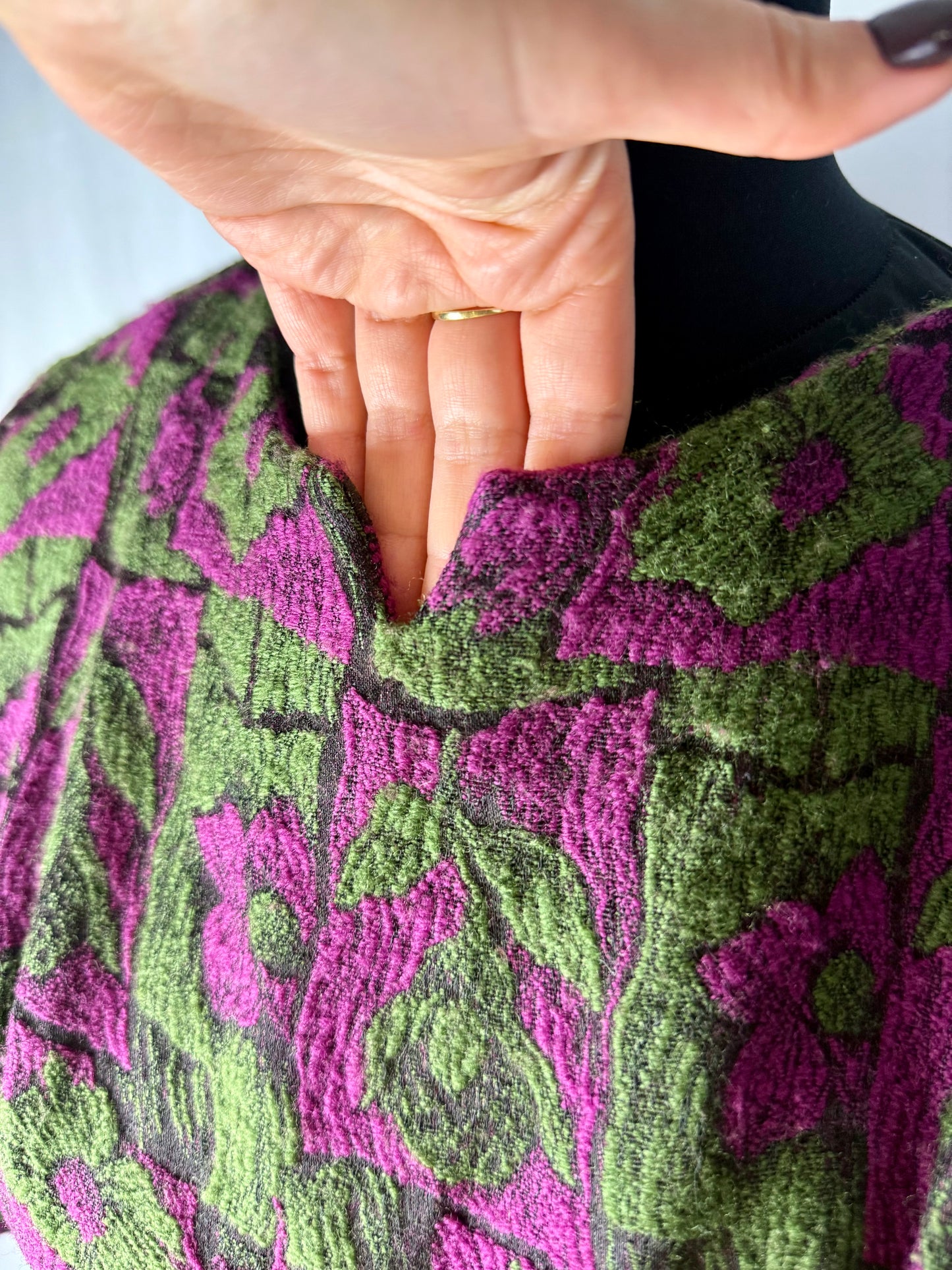 Abito fine anni ‘50 verde e viola - TG. 40