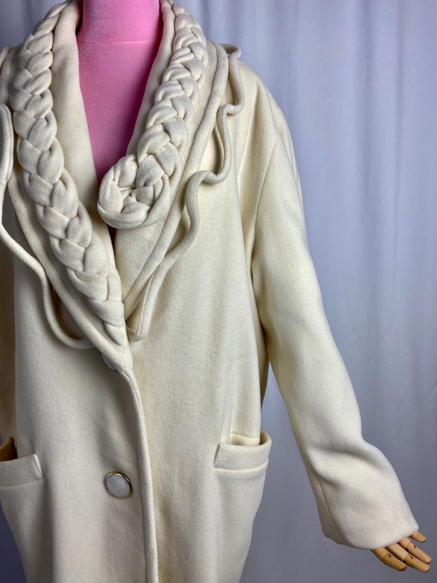 Cappotto panna 100% lana - TG. 46