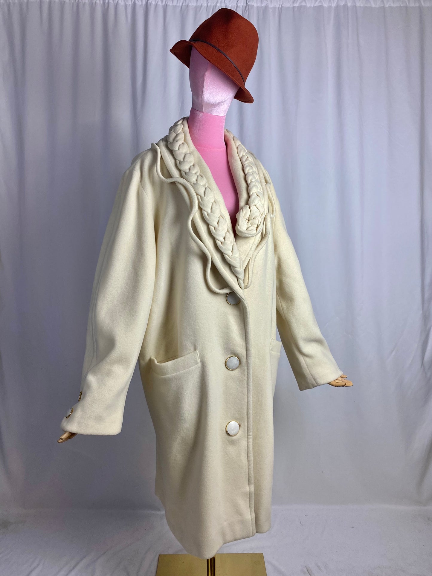 Cappotto panna 100% lana - TG. 46