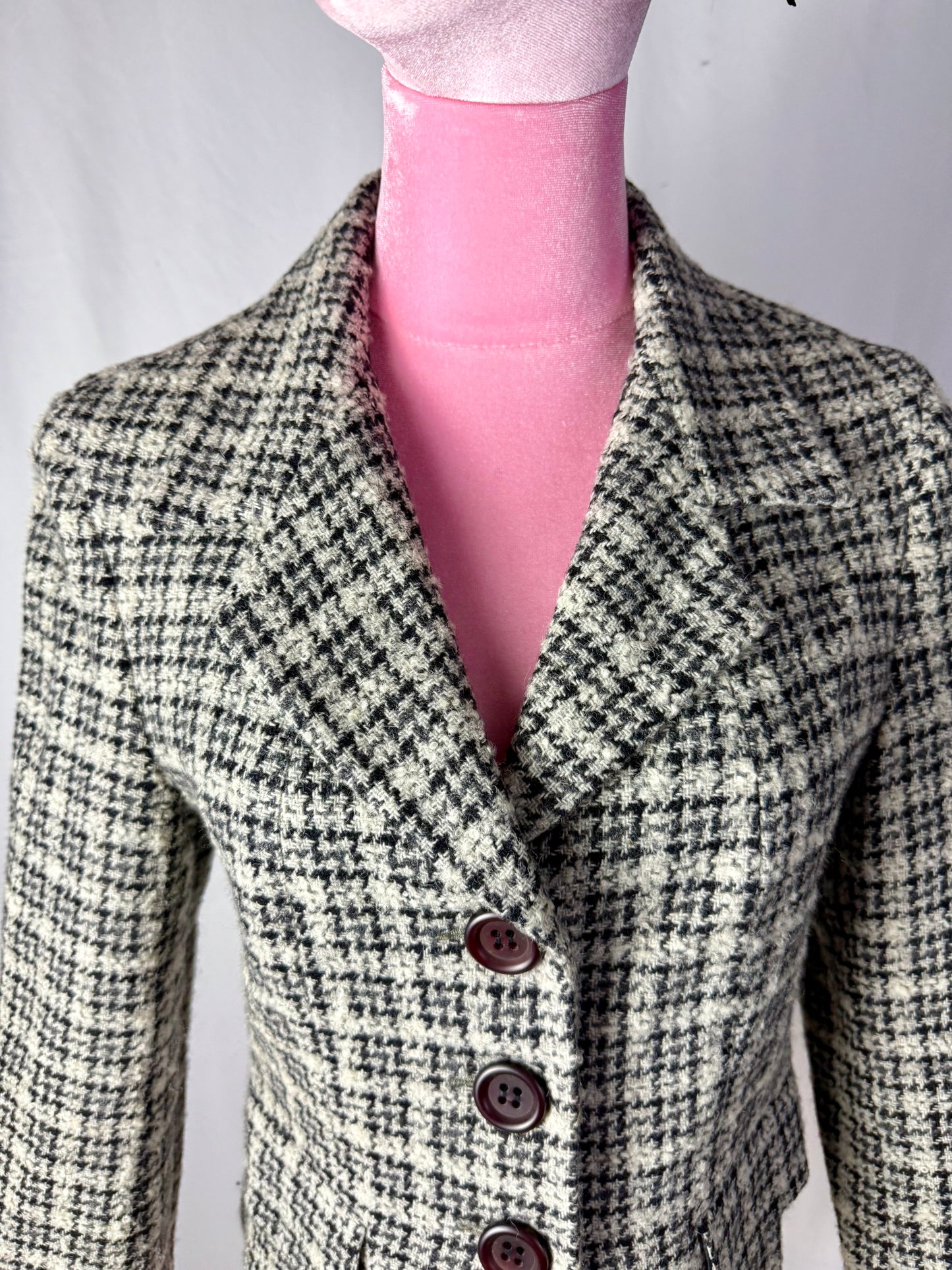 Giacca pied de poule bianco e nero - TG. 38