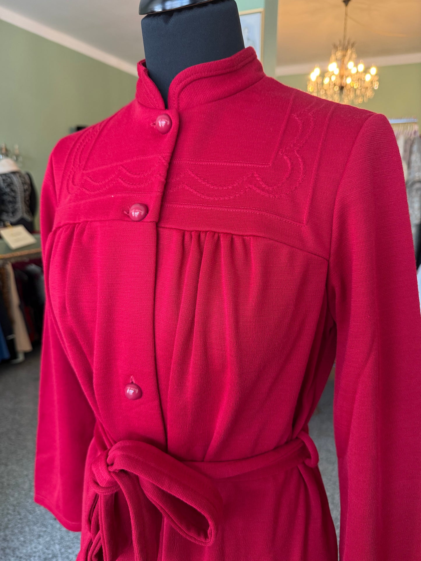 Abito rosso con cintura - TG. 44/46
