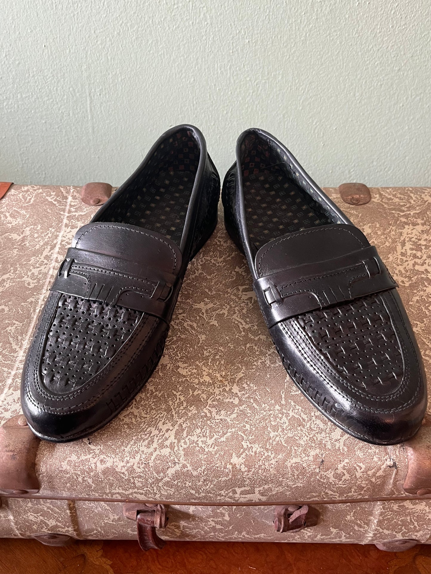 Scarpe mocassino pelle nera NOS tg. 42