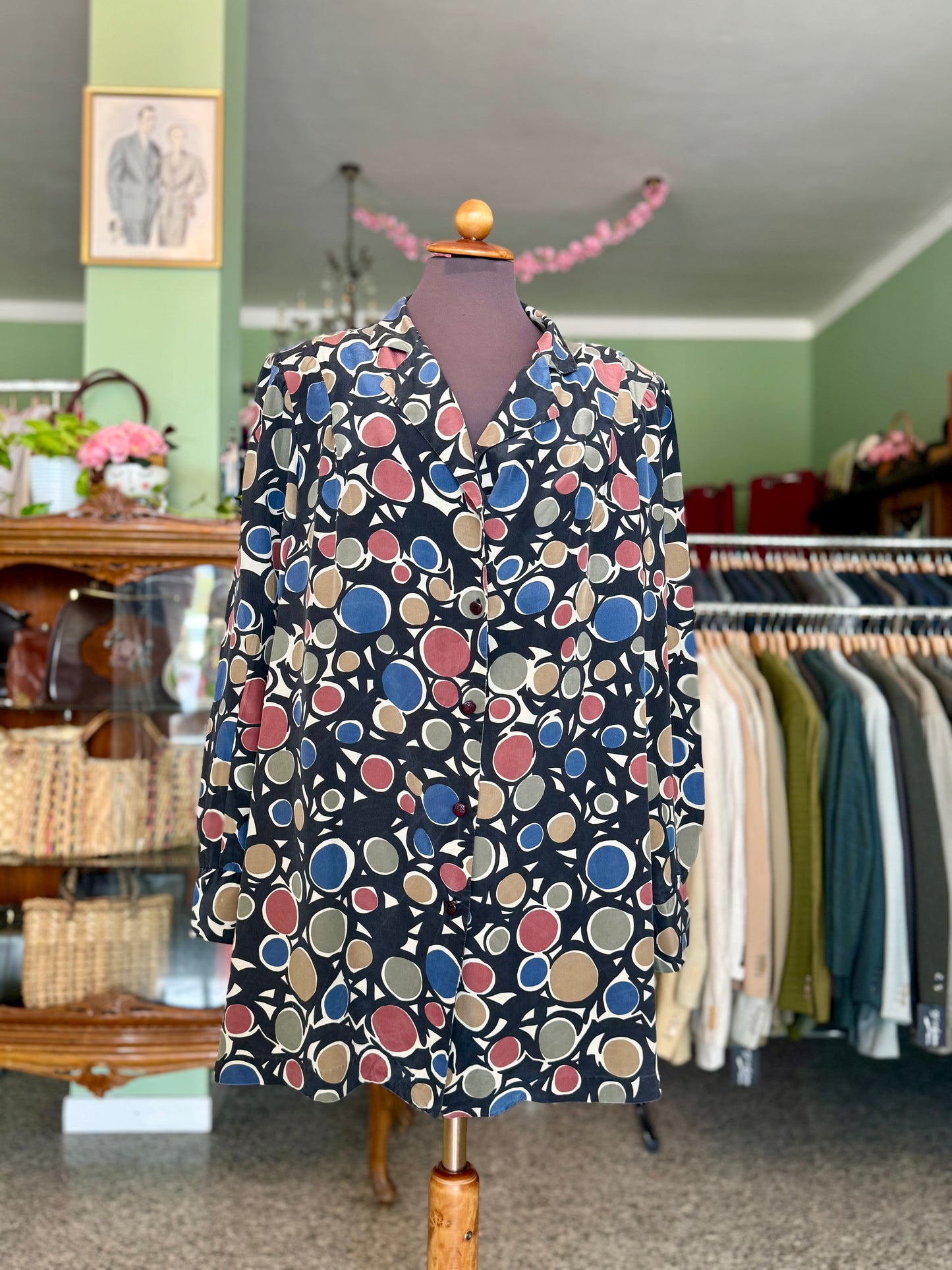 Camicia anni ‘80 in pura seta - TG. 50/52