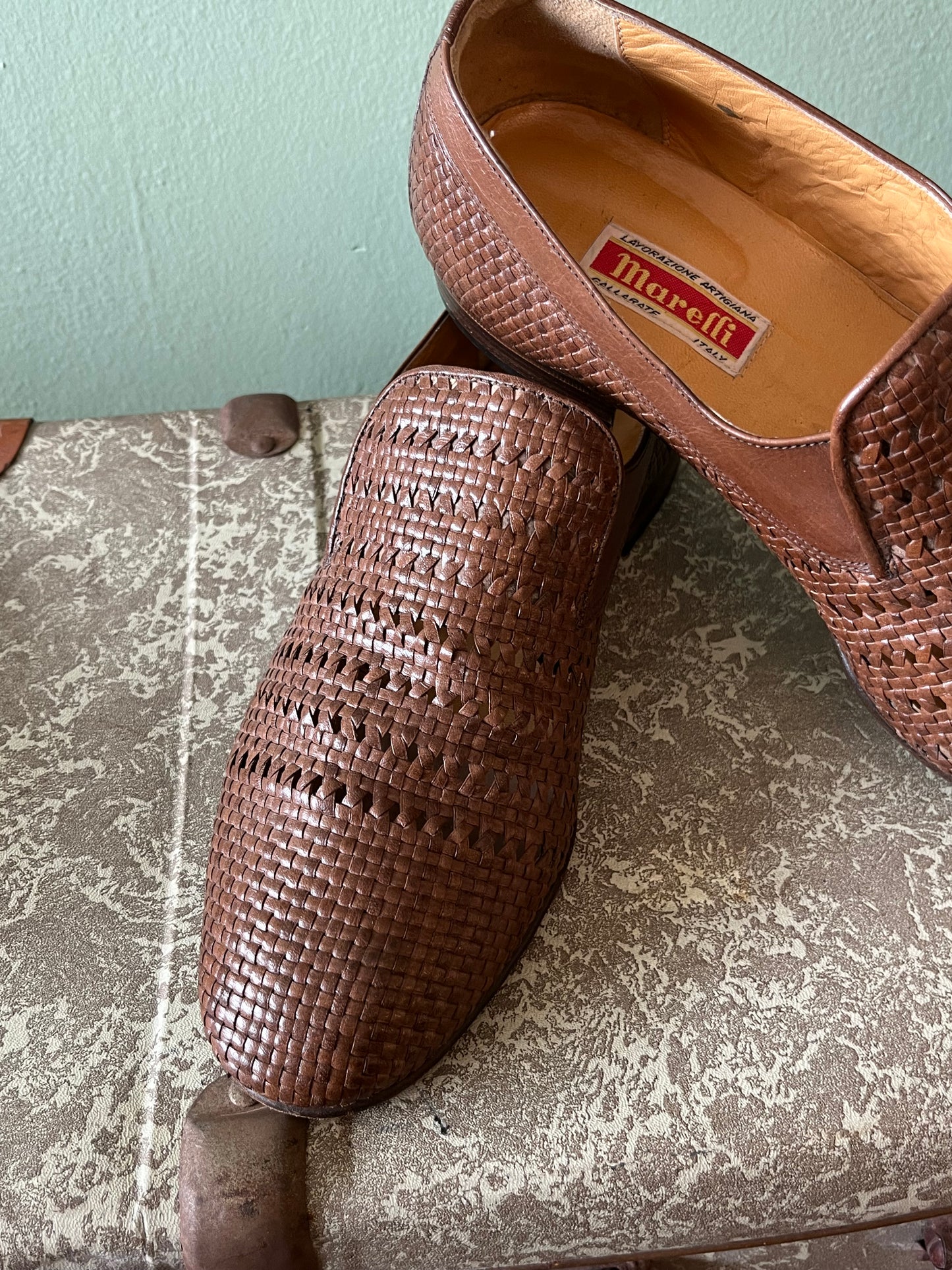 Scarpe mocassino pelle marrone tg. 42-43