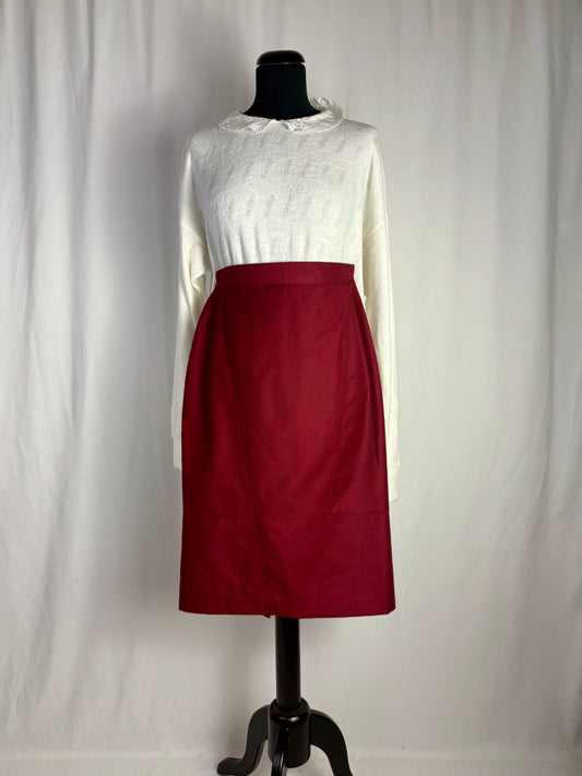 Gonna bordeaux in lana - TG. 38