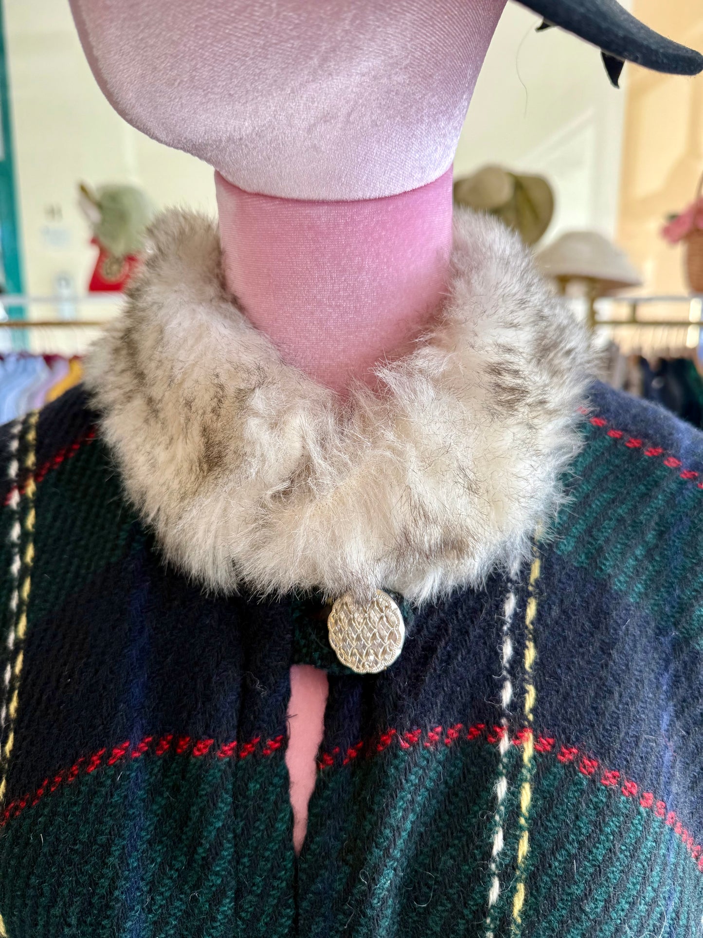 Mantella classica in pura lana tartan - TG. Unica