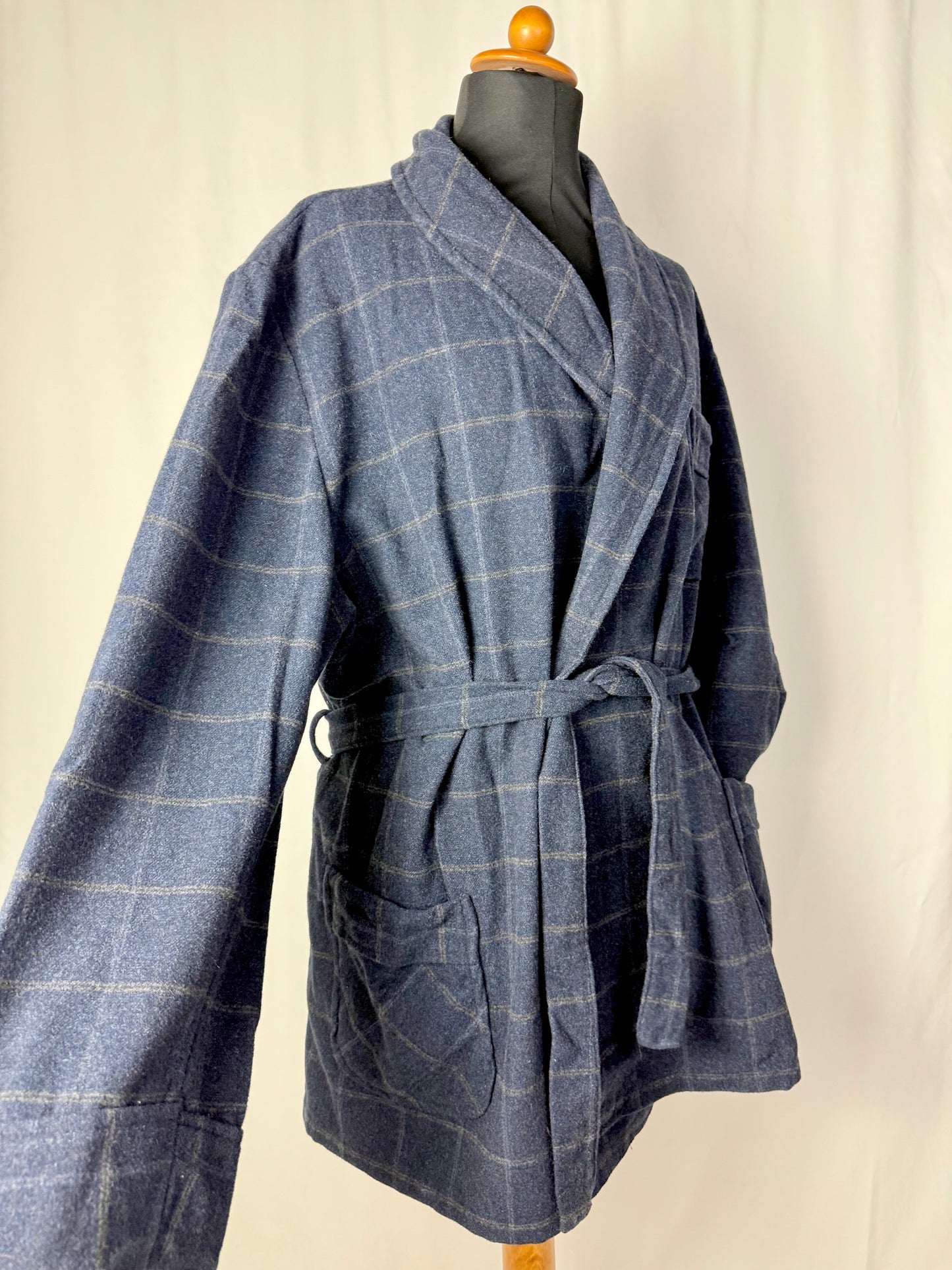 Giacca da camera blu a quadretti tg. XXL-3XL