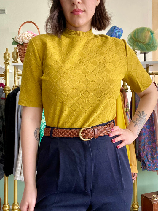 Blusa anni ‘70 senape - TG. 38/40