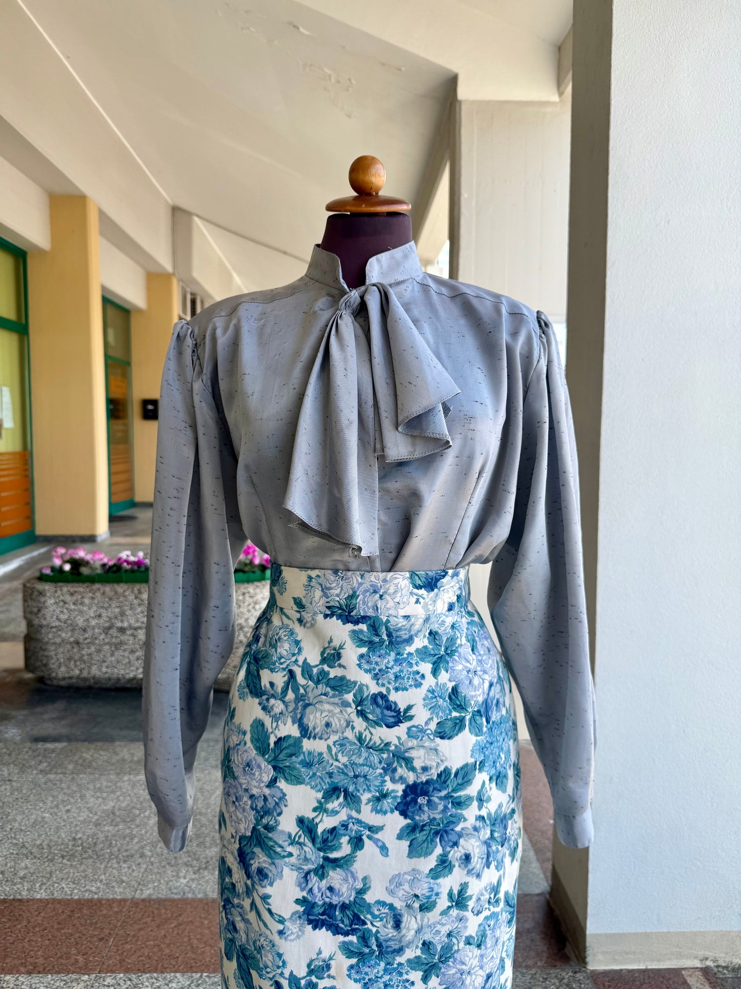 Camicia bon ton grigio perla - TG. 46/48
