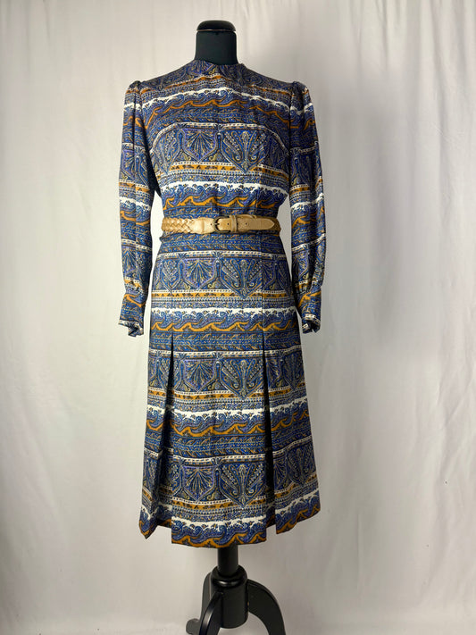 Abito sartoriale anni ‘70 con stampa paisley - TG. 40/42
