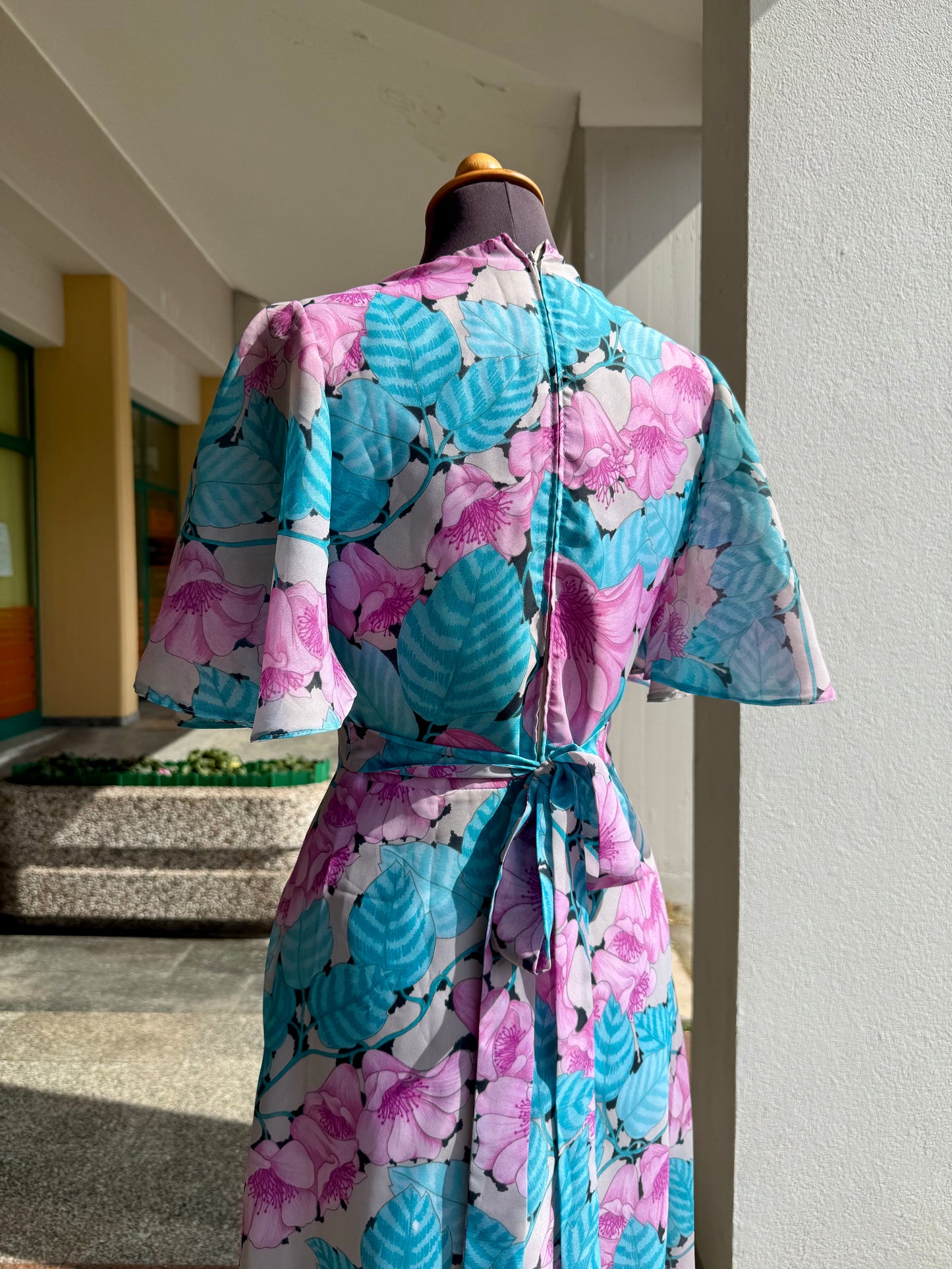Maxi dress anni ‘70 stampa floreale - TG. 40