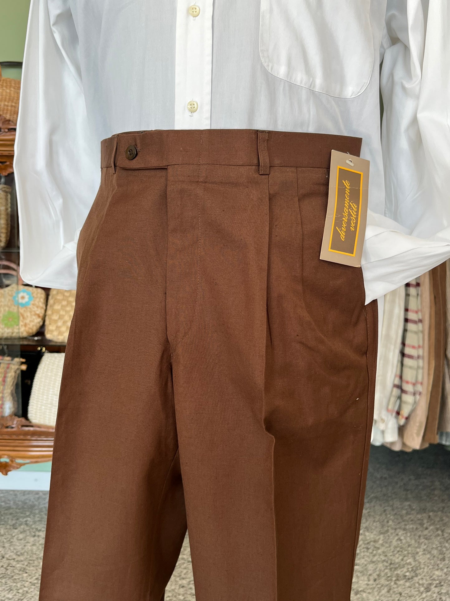 Calzoni in lino/cotone NOS tg. 44-46