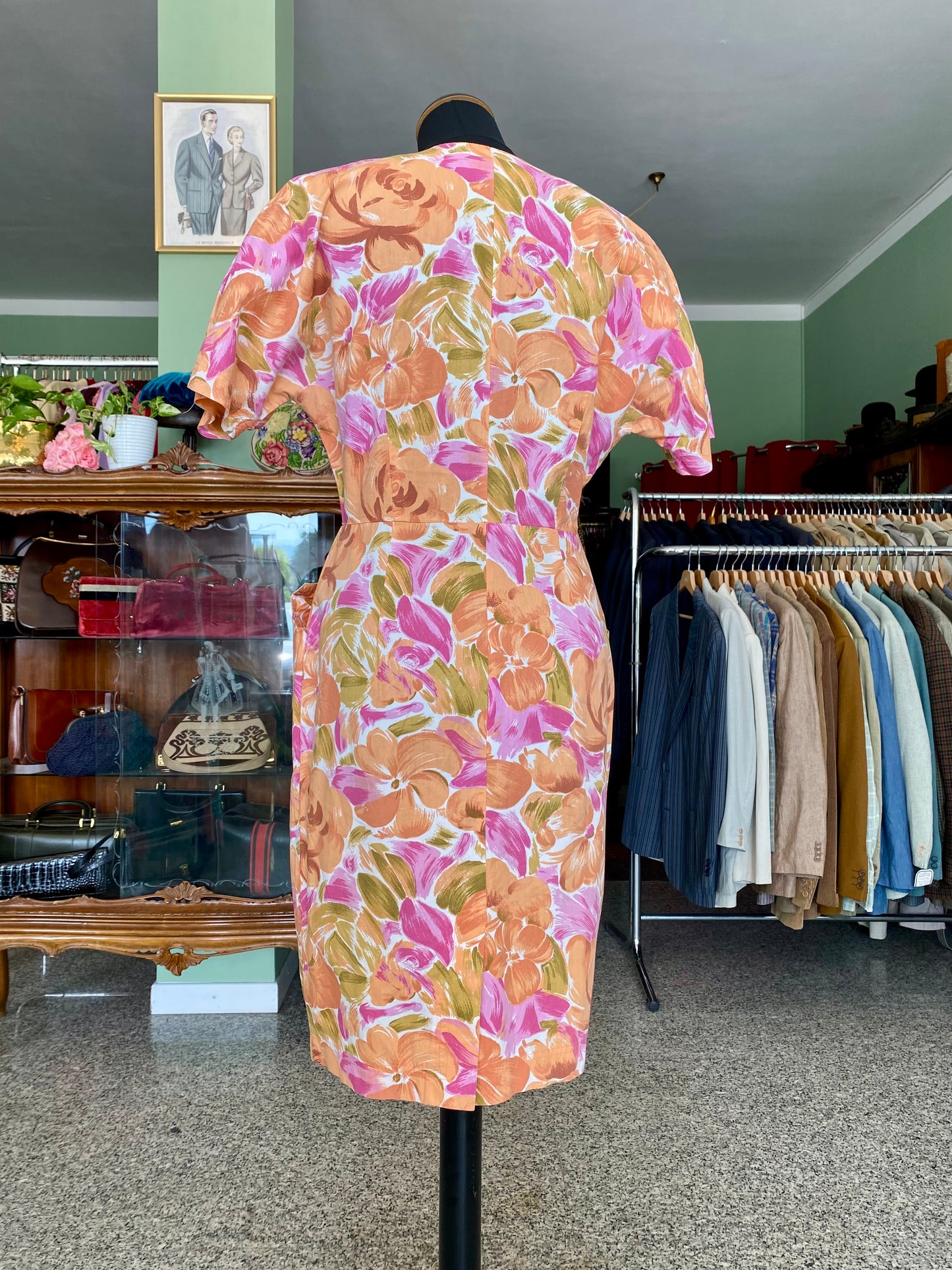 Abito in cotone con stamp floreale - TG. 42 circa