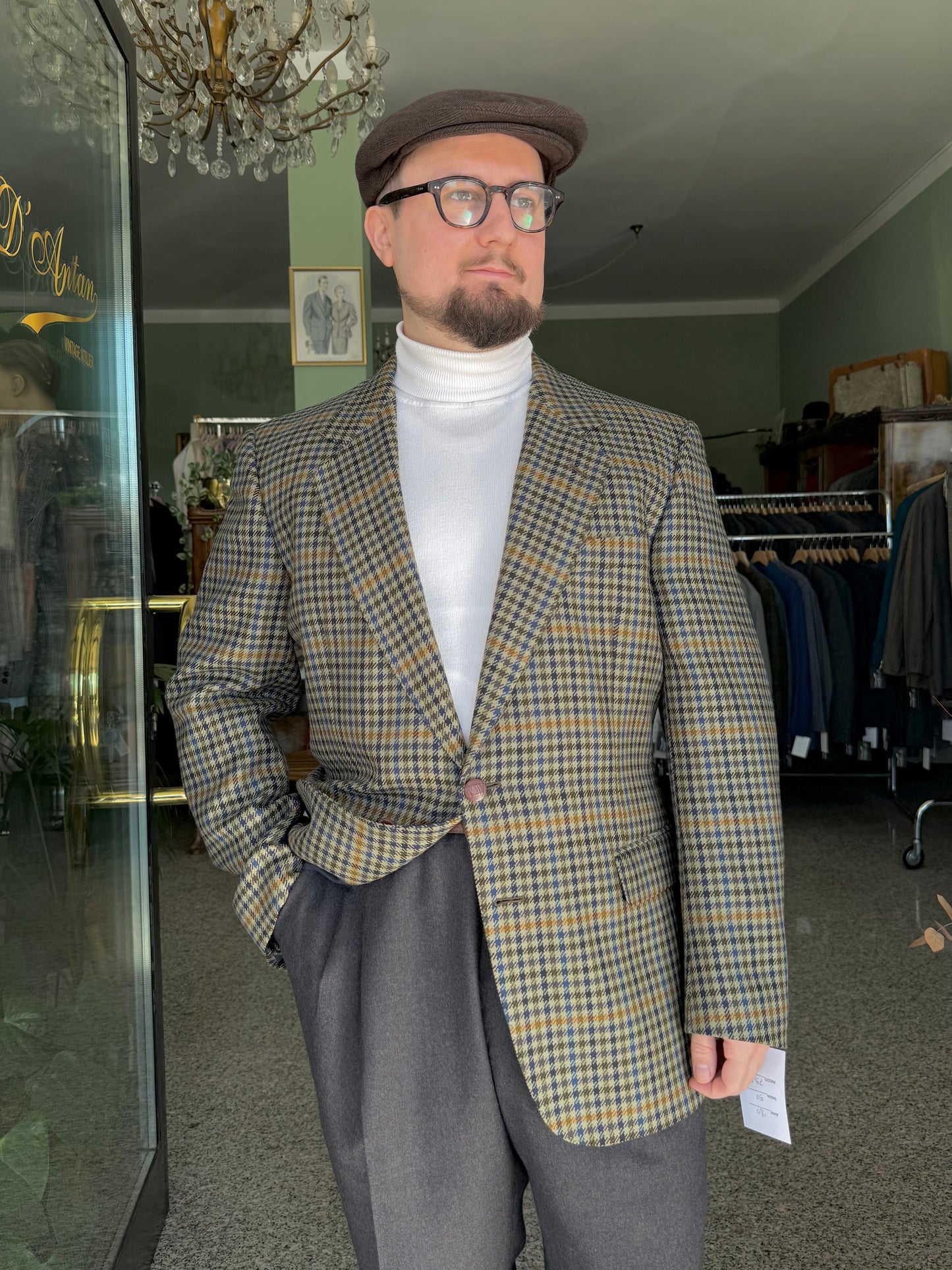 Giacca anni '80 pied-de-poule tg. 50-52