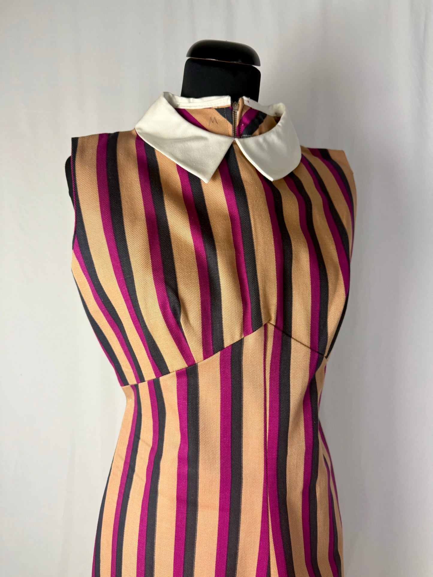 Abito anni ‘60 sartoriale a righe - TG. 40